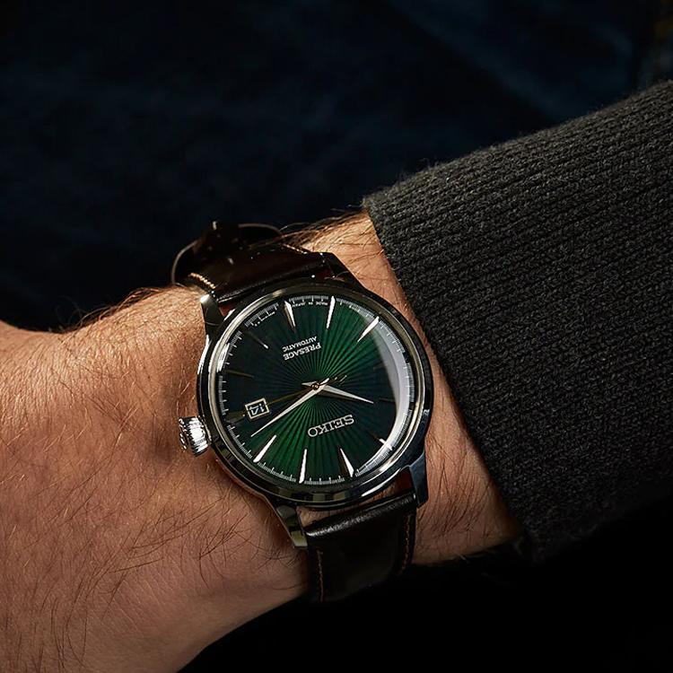 SEIKO Presage Cocktail Time "Mockingbird" cinturino in pelle - Uomo