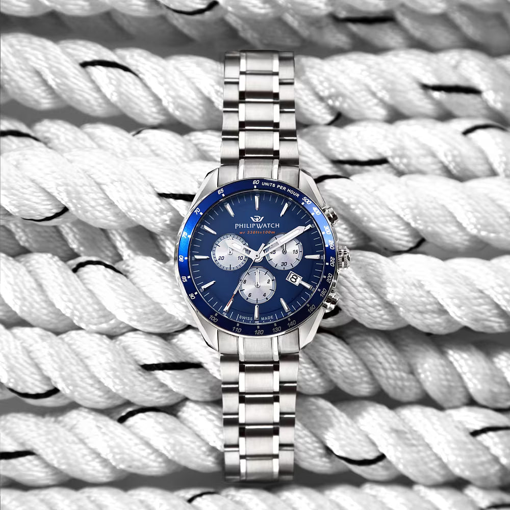 PHILIP WATCH Blaze Cronógrafo Acero y Azul - Hombre