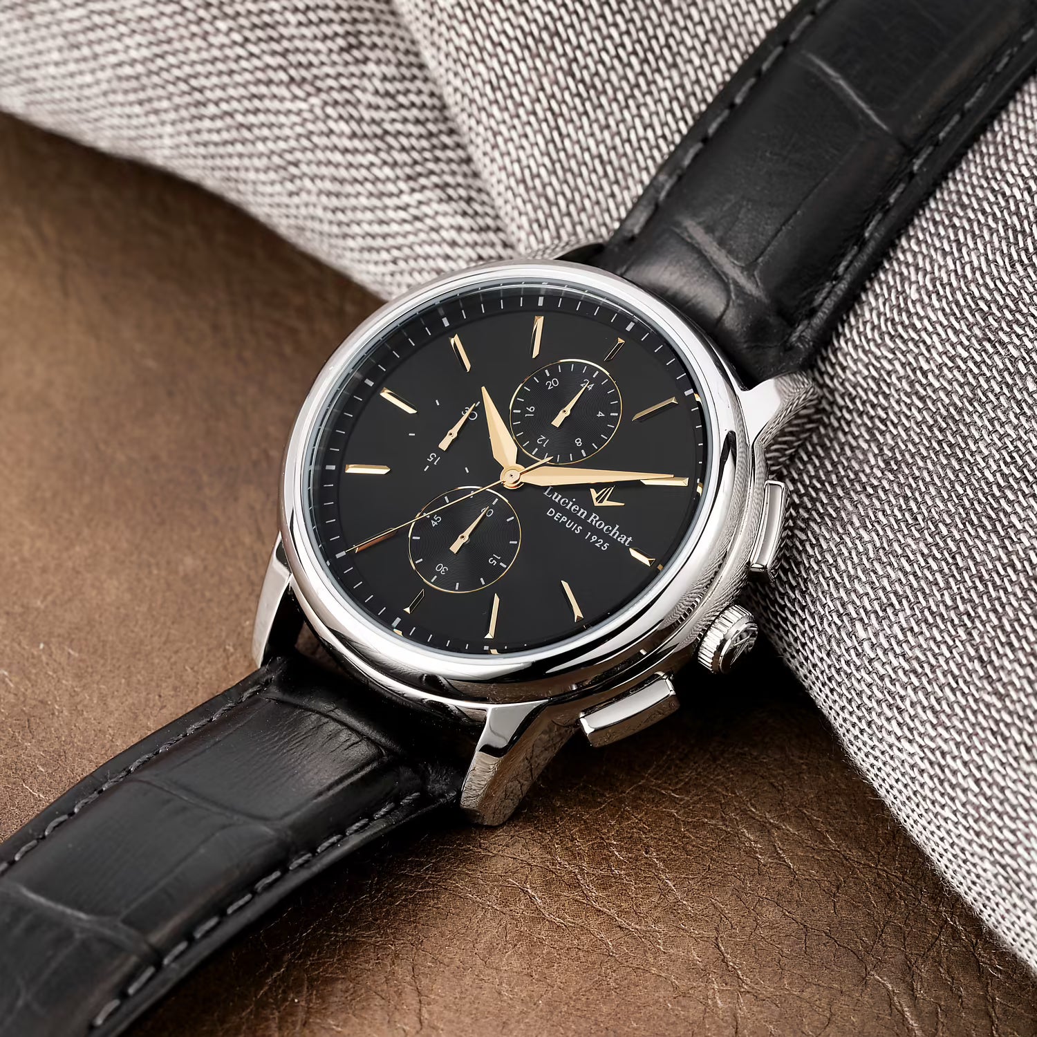 LUCIEN ROCHAT Iconic Chrono Black - Uomo