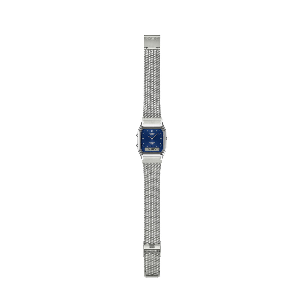 CASIO VINTAGE Mod. EDGY COLLECTION SUNRAY DIAL - MESH STRAP, BLUE