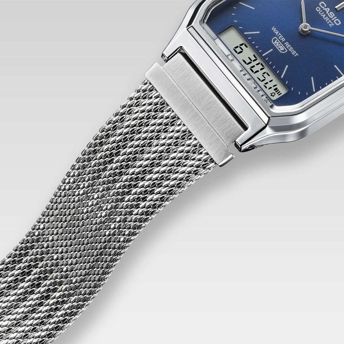 CASIO VINTAGE Mod. EDGY COLLECTION SUNRAY DIAL - MESH STRAP, BLUE