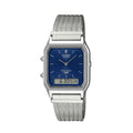 CASIO VINTAGE Mod. EDGY COLLECTION SUNRAY DIAL - MESH STRAP, BLUE