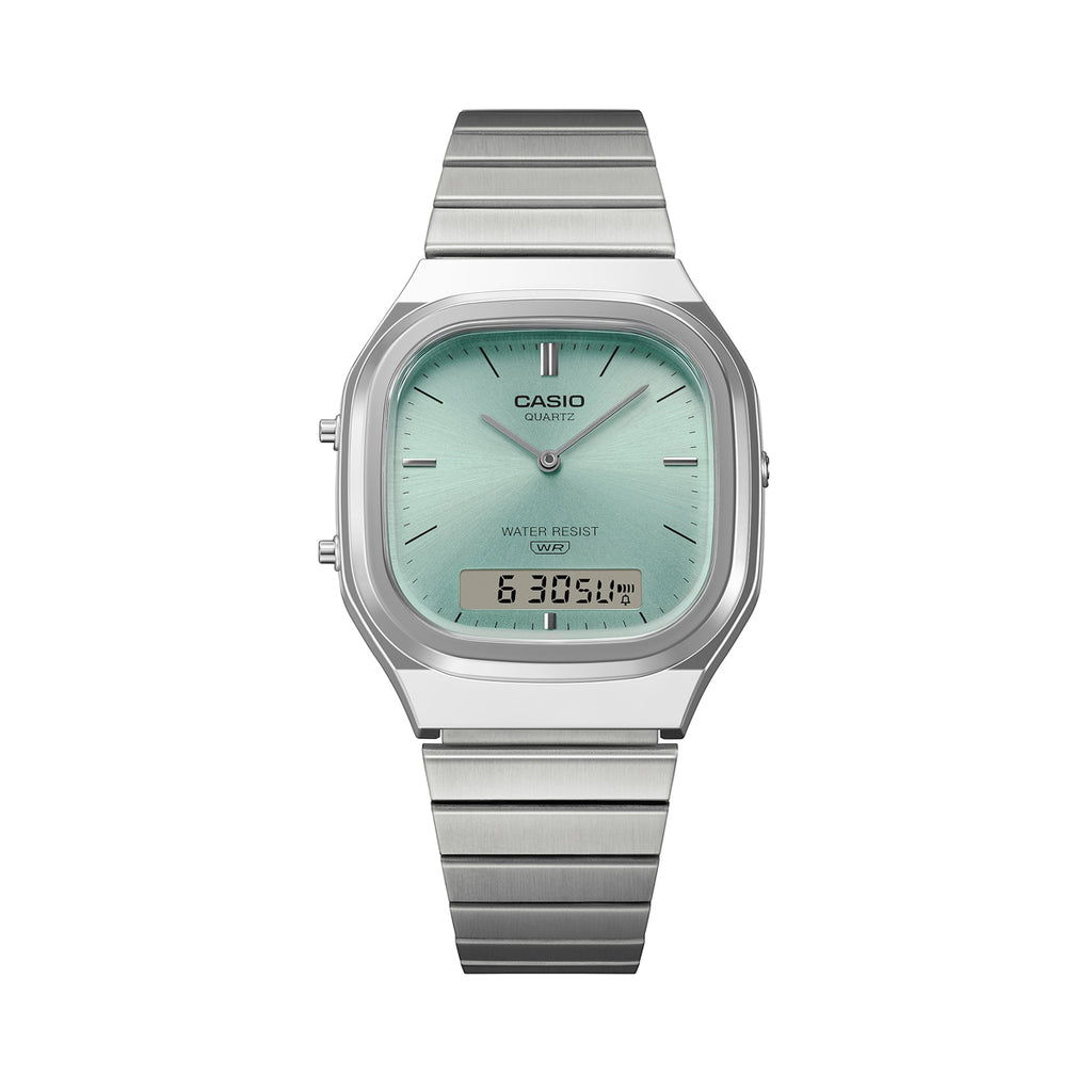 CASIO VINTAGE Mod. EDGY ROUNDED SQUARE - BLUE