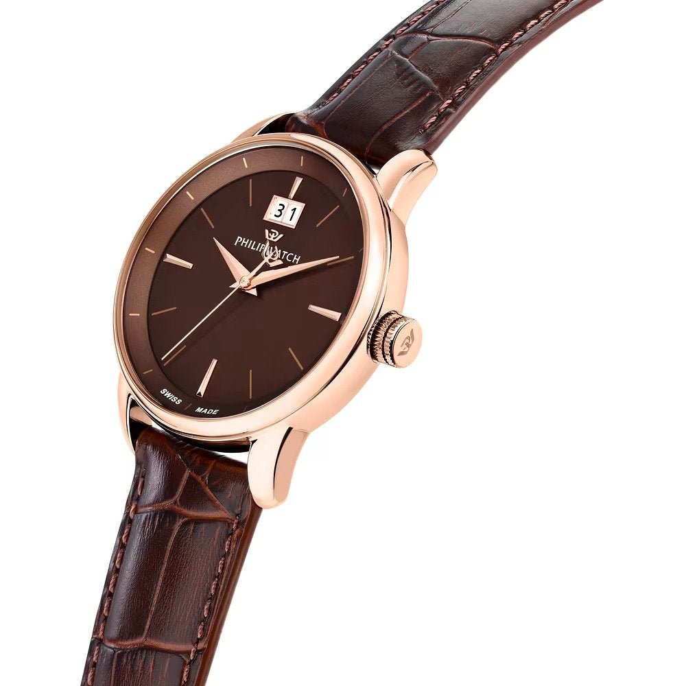 PHILIP WATCH Anniversary Oro Rosa y Chocolate - Hombre