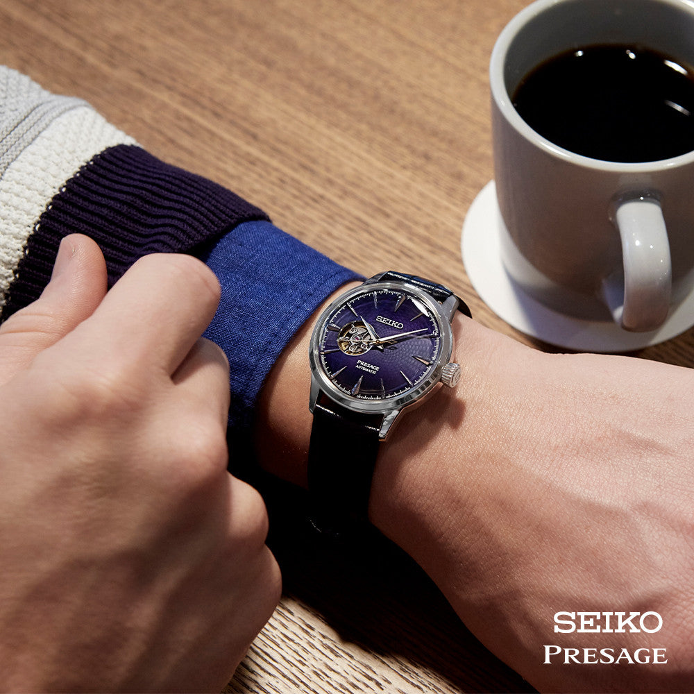 SEIKO Presage Cocktail Time Blue Moon Open Heart - Uomo