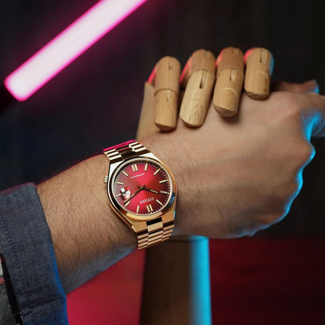 CITIZEN Tsuyosa Automatic "Red Dial Gold" - Uomo