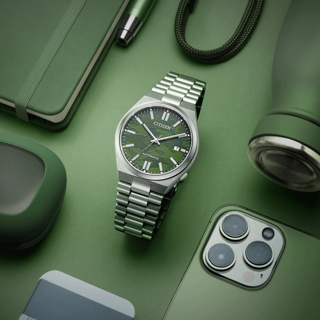 CITIZEN Tsuyosa Automatic "Camouflage Green" - Uomo
