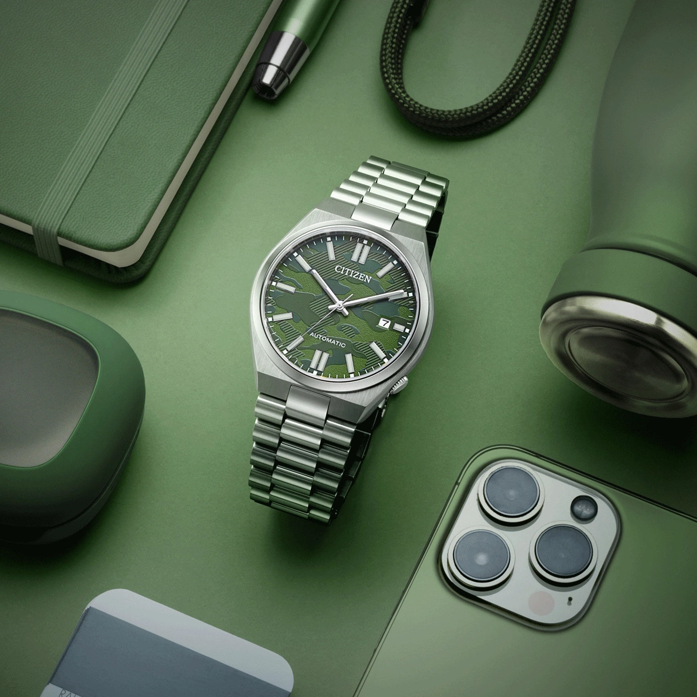 CITIZEN Tsuyosa Automatic "Camouflage Green" - Uomo