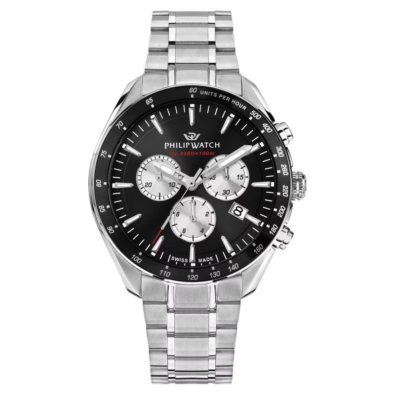 PHILIP WATCH Blaze Chronograph Acero y Negro - Hombre