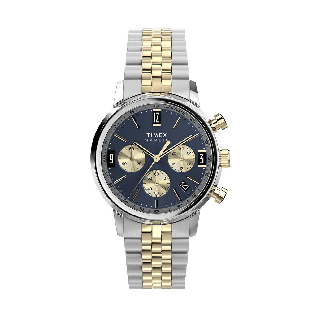 TIMEX Marlin Chronograph Tachymeter Blue Gold - Uomo