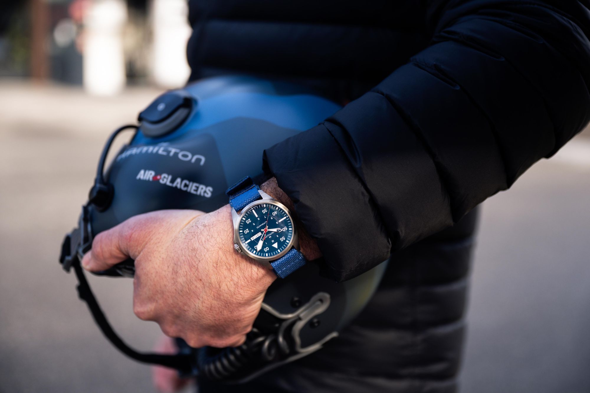 HAMILTON Khaki Aviation Pilot Day Date Auto - Air-Glaciers Edition + doppio cinturino - Uomo