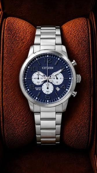 CITIZEN Quartz Chronograph Blue Dial - Uomo