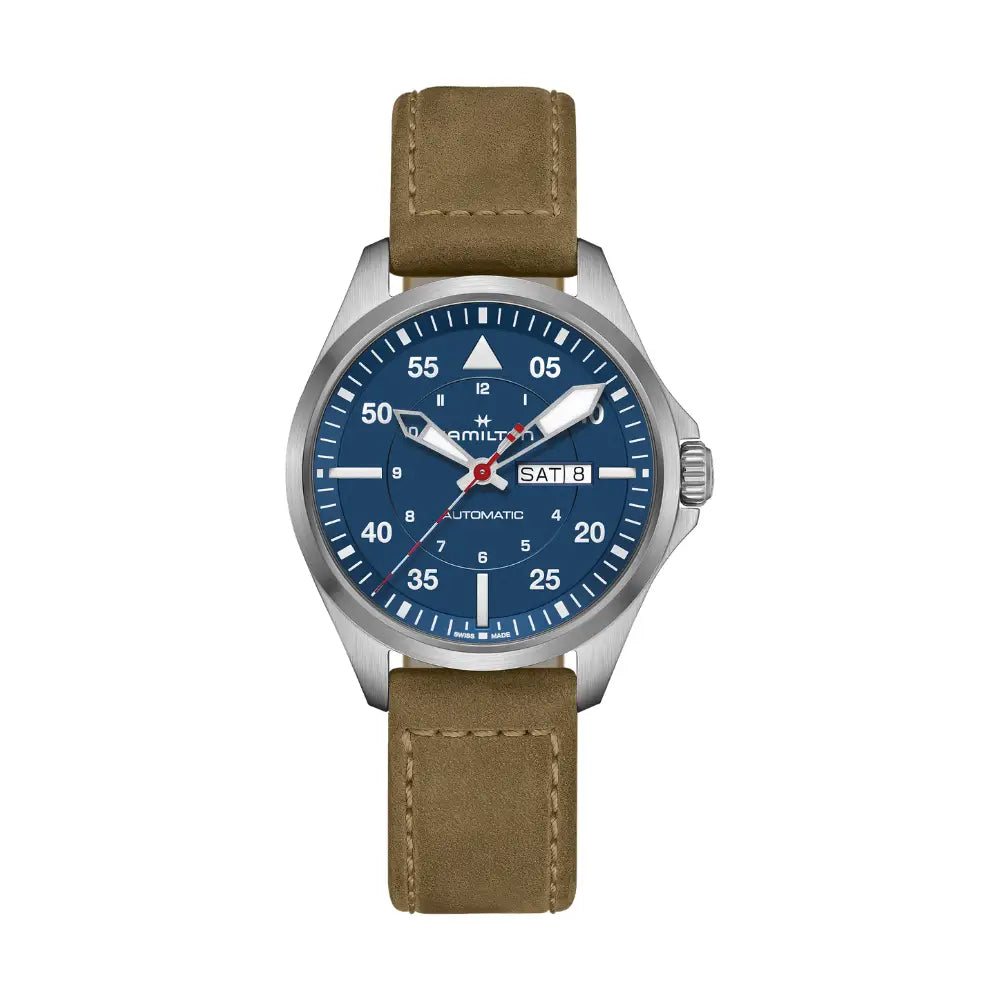 HAMILTON Khaki Aviation Pilot Day Date Auto - Air-Glaciers Edition + doppio cinturino - Uomo