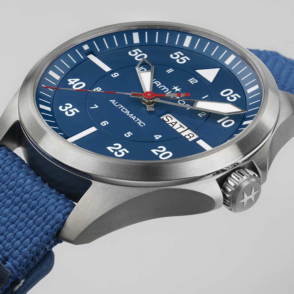 HAMILTON Khaki Aviation Pilot Day Date Auto - Air-Glaciers Edition + doppio cinturino - Uomo