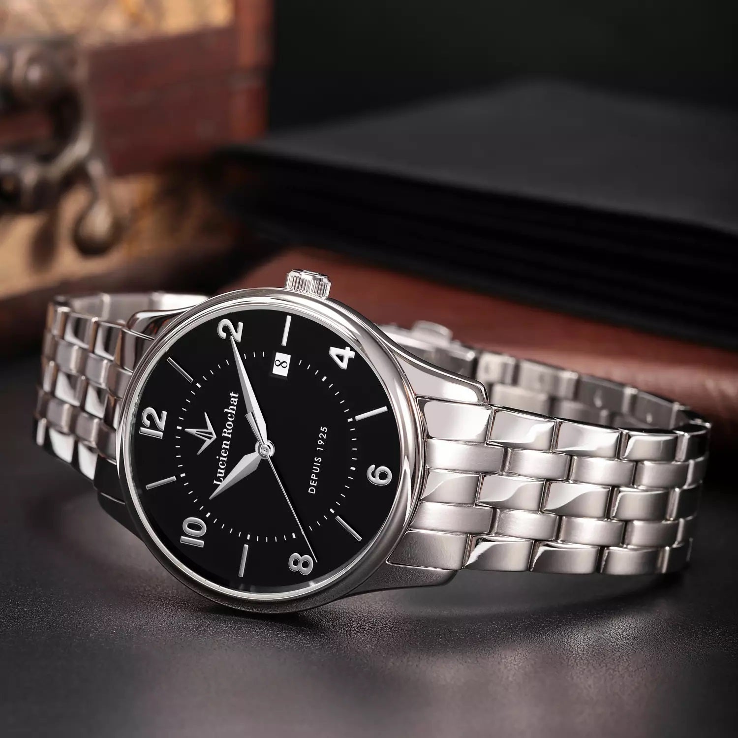LUCIEN ROCHAT Montreux Steel Black - Uomo