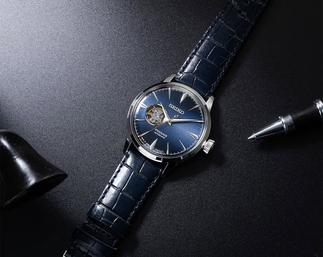 SEIKO Presage Cocktail Time Blue Moon Open Heart - Uomo